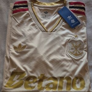 Adidas Cream and Gold Jersey